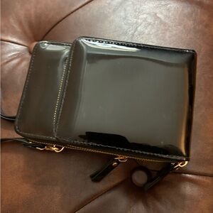 Elegant Black Patent Leather Women's Bag